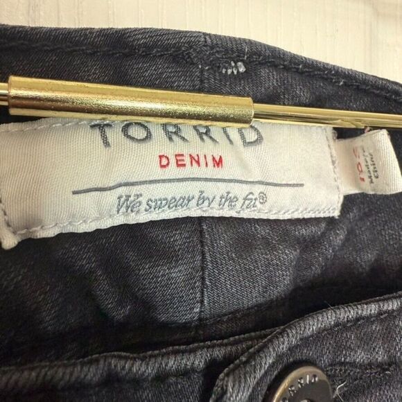 Torrid Jegging Women 16S Black Denim Jeans Stretch High Rise Soft Comfort - Picture 3 of 8